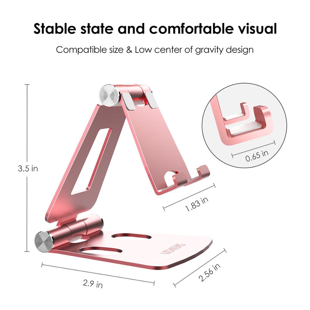 Universal Foldable Aluminum Mobile Phone Tablet Holder Stand