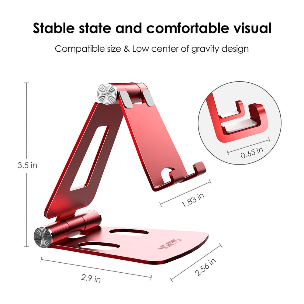 Universal Foldable Aluminum Mobile Phone Tablet Holder Stand