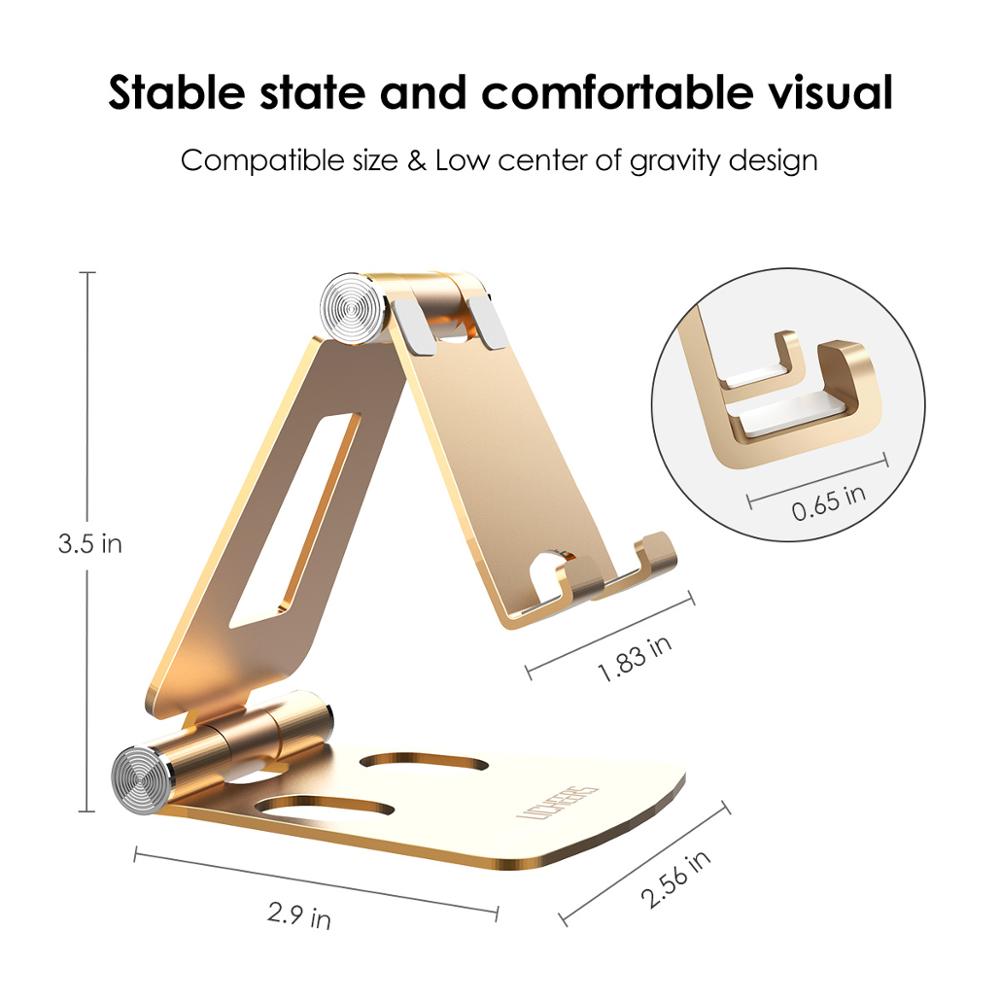 Universal Foldable Aluminum Mobile Phone Tablet Holder Stand