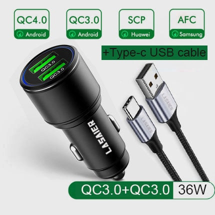 Quick Charge 3.0 36W USB Car Charger