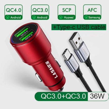 Quick Charge 3.0 36W USB Car Charger