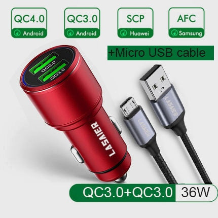 Quick Charge 3.0 36W USB Car Charger