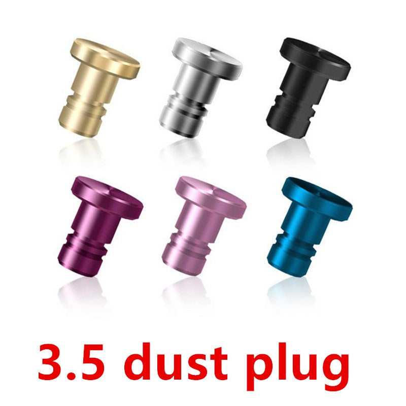Mini Aluminum Alloy Mobile phone PC Latop Aux 3.5 Dust Plug Set Earphone Jack Plug Anti Phone