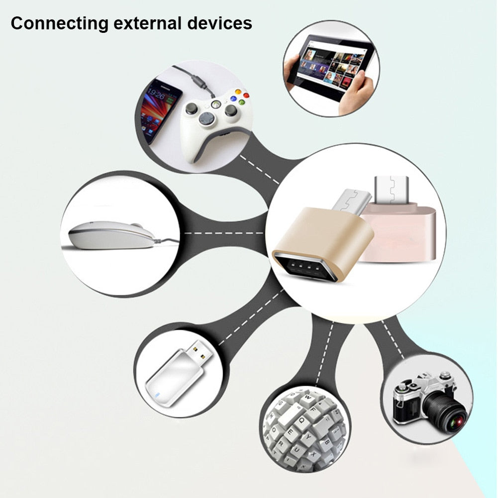 Mini Micro USB Male to USB Female OTG Adapter Converter for Huawei Xiaomi Android Smartphone