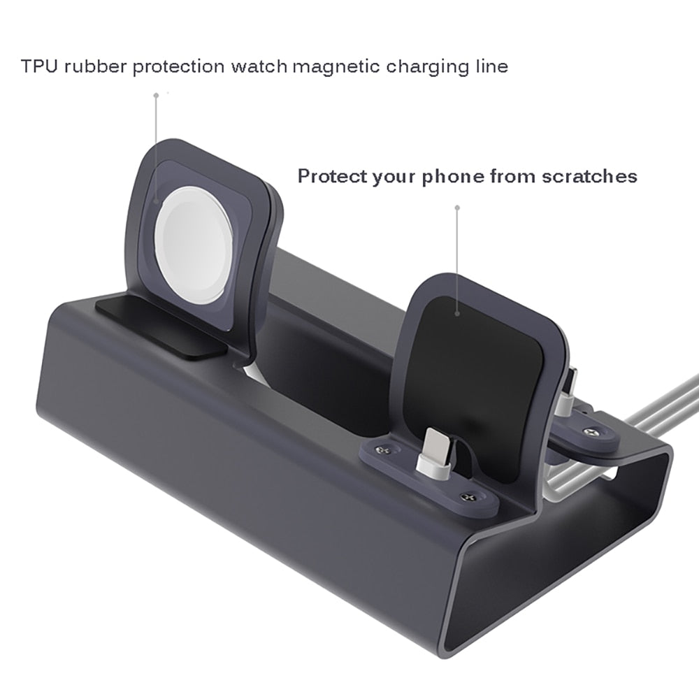 NEW Aluminum 3 in 1 Charging Dock For iPhone X XR XS Max 8 7 Apple Watch Charger Holder For iWatch