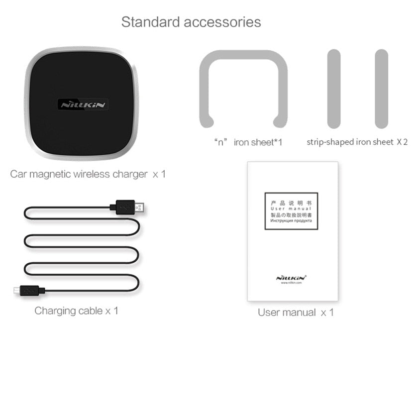 Nillkin Magnetic Car Wireless Charger Holder for iPhone 11 Xs Max Xr X for Galaxy S10 S9 Plus for