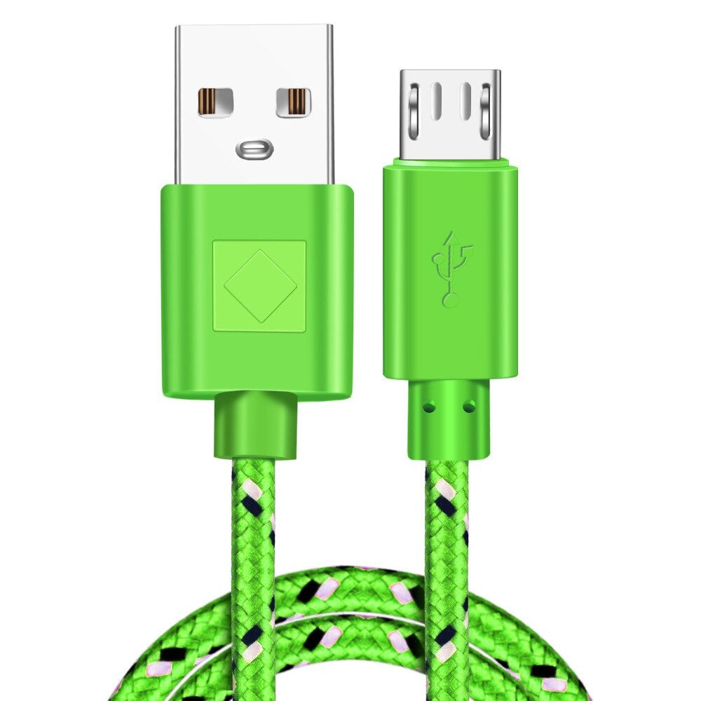 Nylon Braided Micro USB Cable Data Sync USB Charger Cable For Samsung HTC Huawei Xiaomi Android