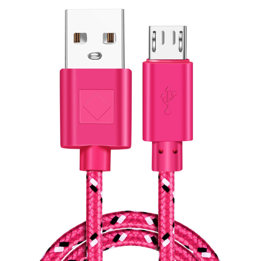 Nylon Braided Micro USB Cable Data Sync USB Charger Cable For Samsung HTC Huawei Xiaomi Android