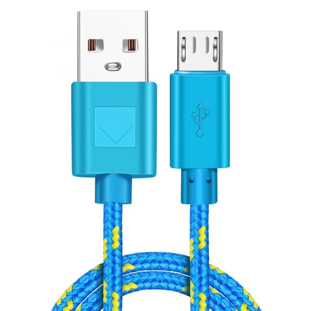 Nylon Braided Micro USB Cable Data Sync USB Charger Cable For Samsung HTC Huawei Xiaomi Android