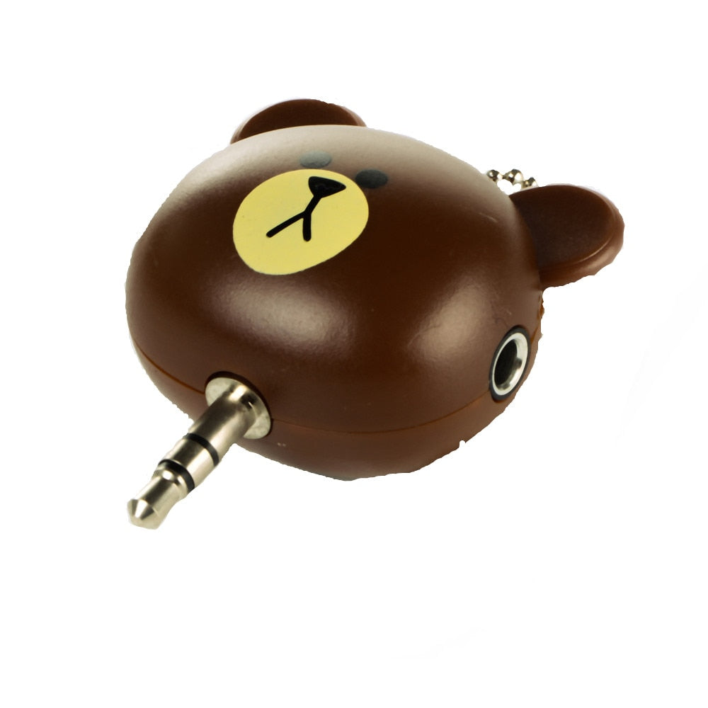 Music Sharing Device Cartoon Headset Deconcentrator 3.5mm Anti Dust Plug Cellphone