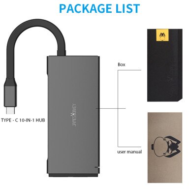 Original Syllable 10-in-1 USB C HUB Laptop Docking Stations Type-C support PD fast charging function