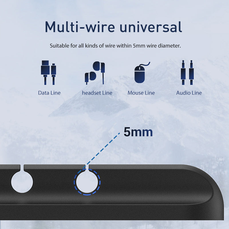 Overfly Cable Organizer Silicone USB Cable Winder Flexible Cable Management Clips Cable Holder For