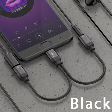 USB Type-C Male to 3.5mm Jack Earphone Adapter Cable AUX Audio for Xiaomi Mi 6 6x Huawei P20