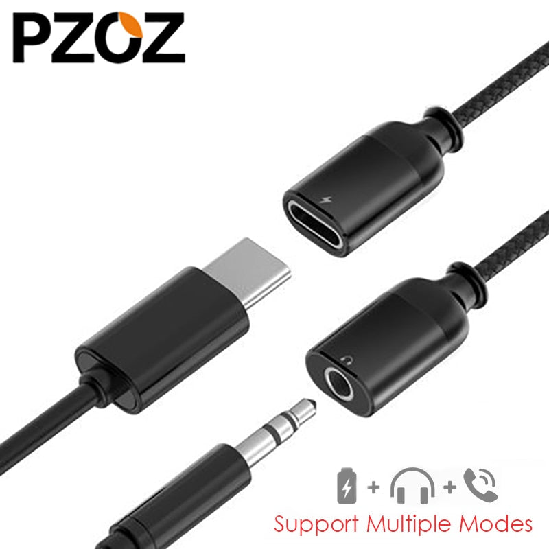 USB Type-C Male to 3.5mm Jack Earphone Adapter Cable AUX Audio for Xiaomi Mi 6 6x Huawei P20