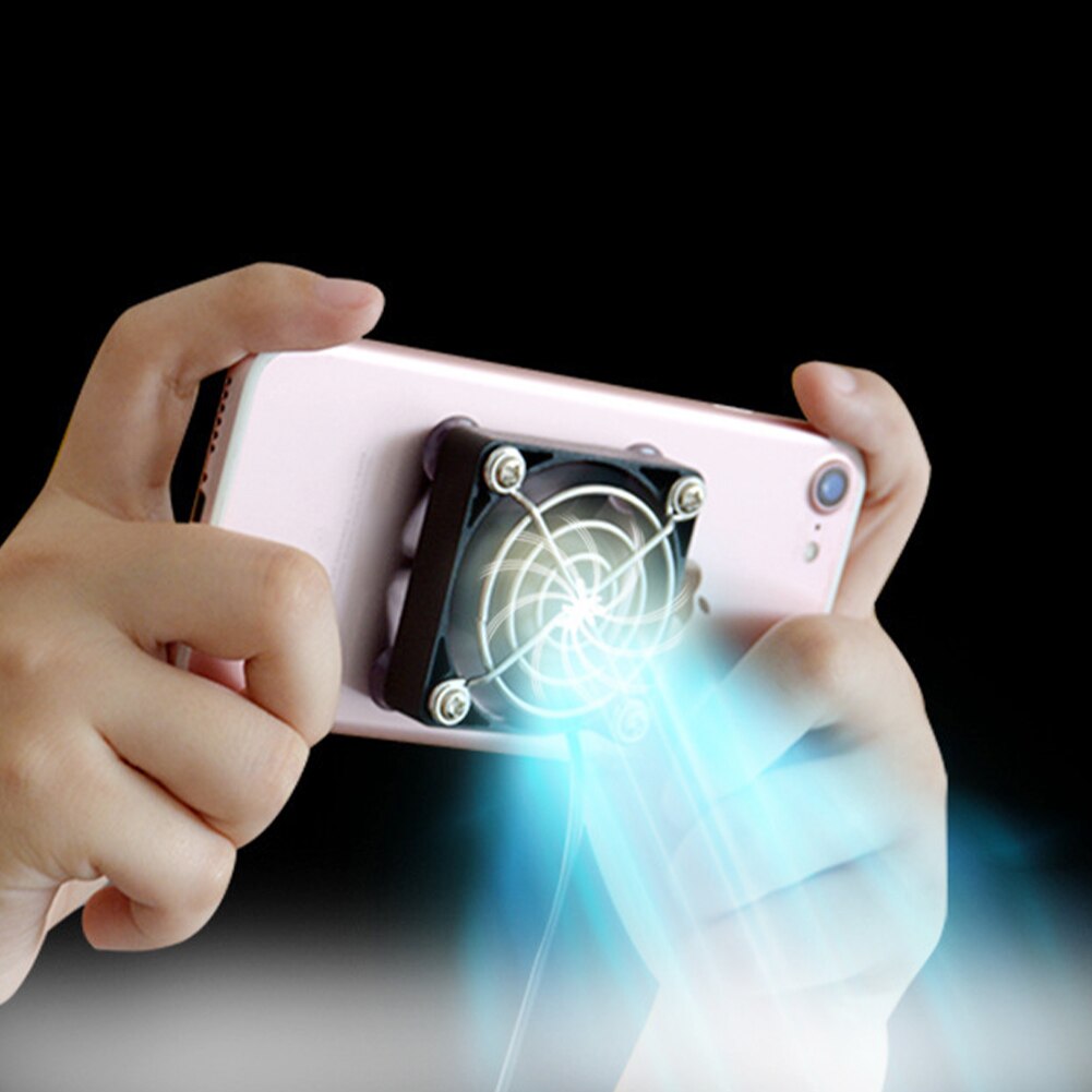 Portable Heatsink Controller Gaming USB Fan Holder Black Lightweight Universal Phone Cooler