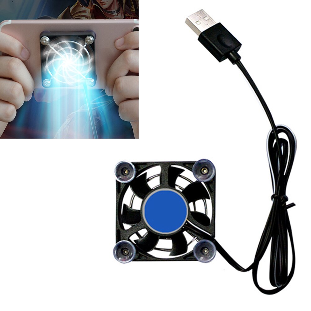 Portable Heatsink Controller Gaming USB Fan Holder Black Lightweight Universal Phone Cooler
