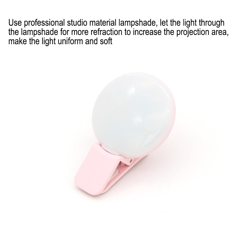 Portable Selfie Flash Led Clip-On Mobile Phone Selfie 3 Adjustable Light Night Enhancing Fill