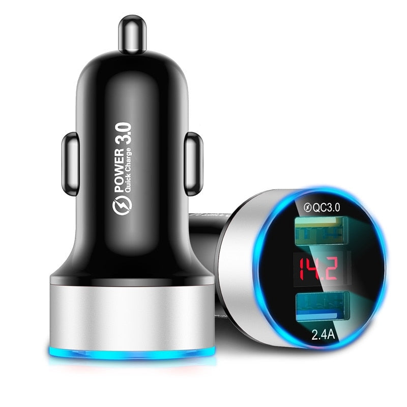 USB 3.0 Quick Charge Dual Car Charger