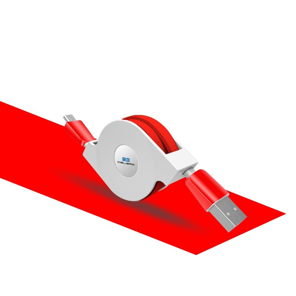 Retractable Micro USB Phone Charger Cable 1m/2m/3m