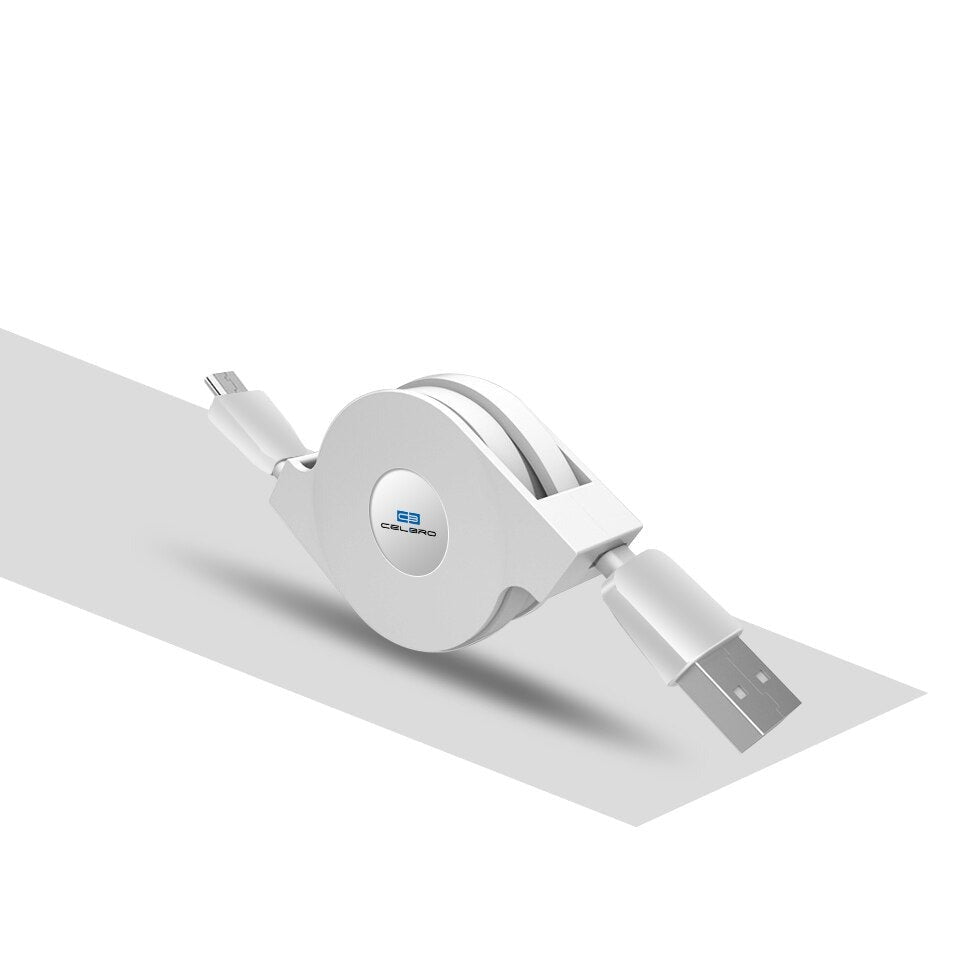 Retractable Micro USB Phone Charger Cable 1m/2m/3m