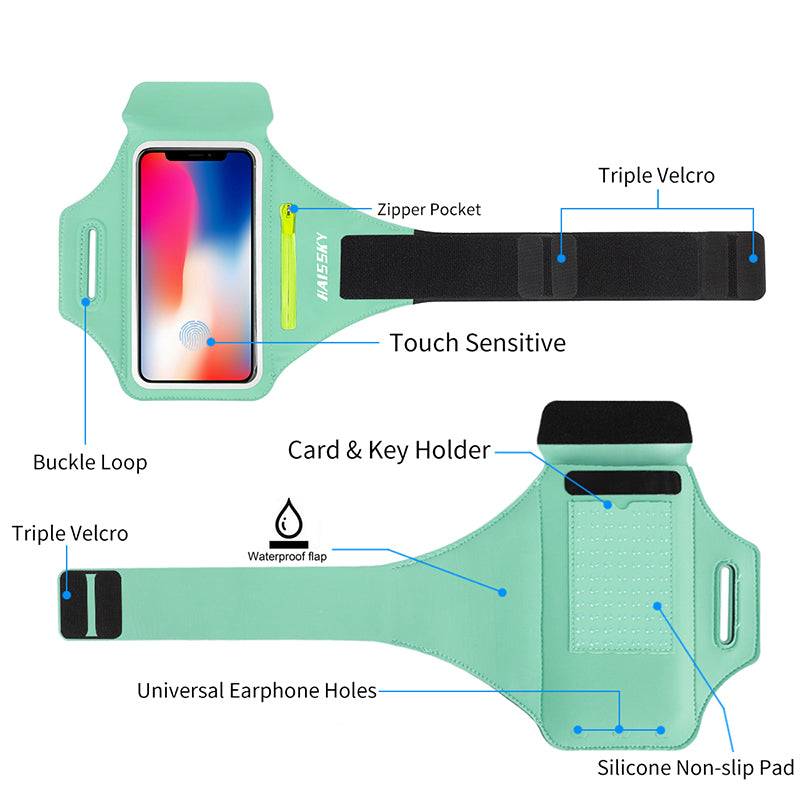 Running Sports Armband Zipper Bag Phone Case Holder