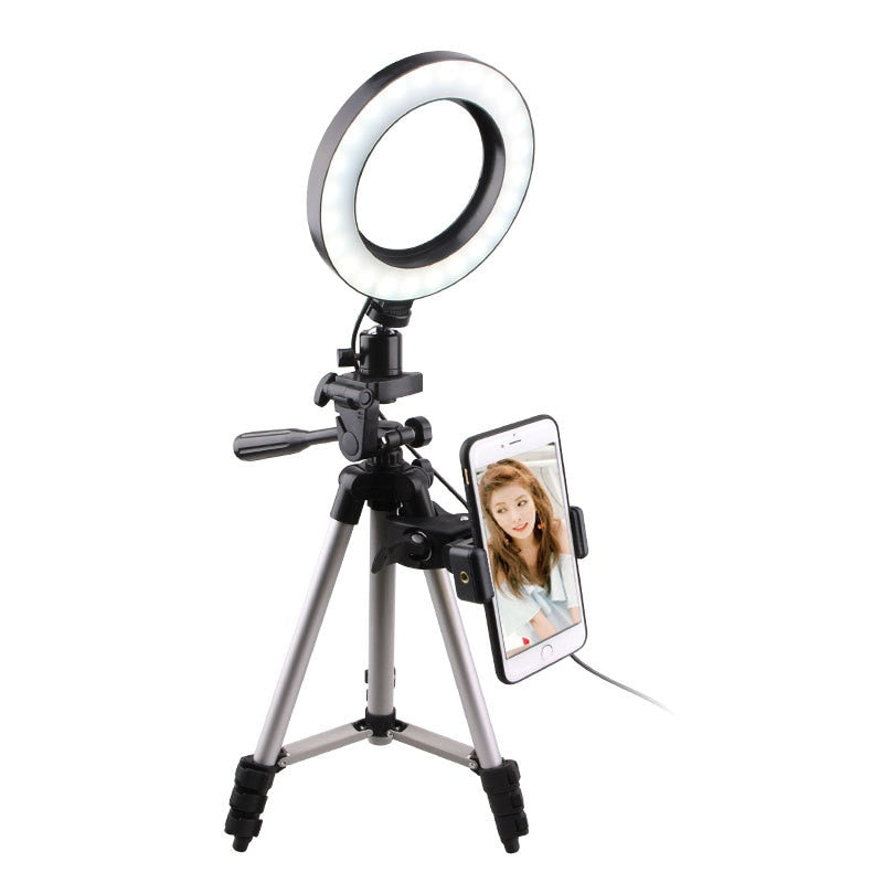 Selfie Lights Ring Fill Light LED Photographic Studio Dimmable Ringlight Phone Holder Lighting 1.25m
