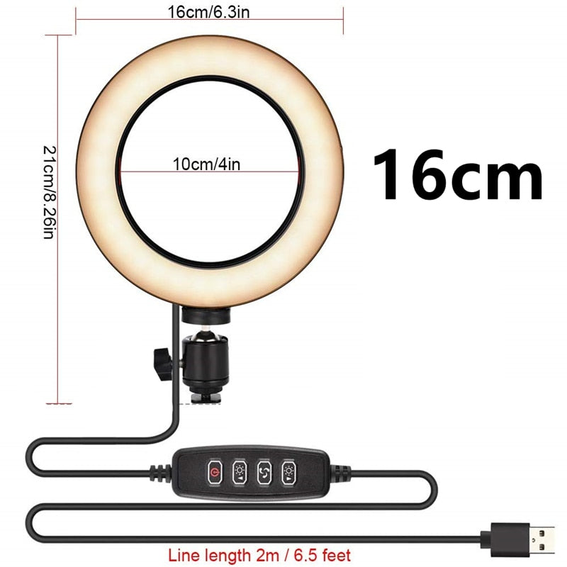 Selfie LED Ring Light Lamp With Tripod