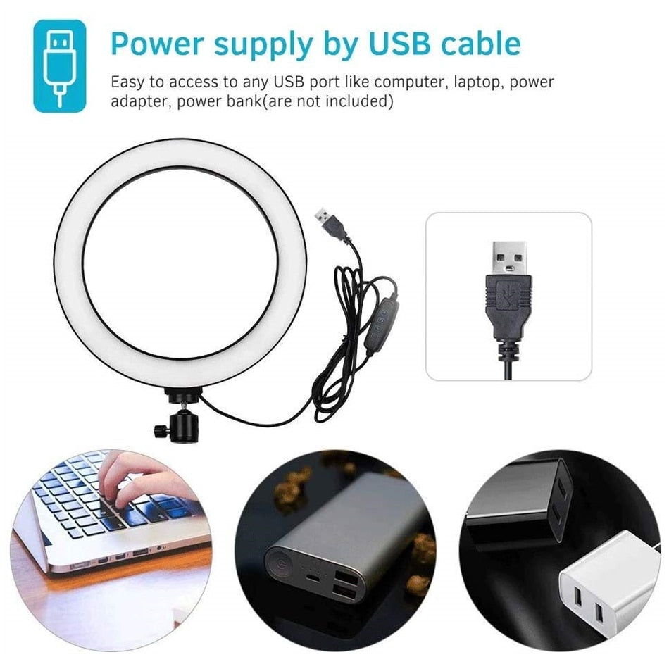Selfie LED Ring Light Lamp With Tripod