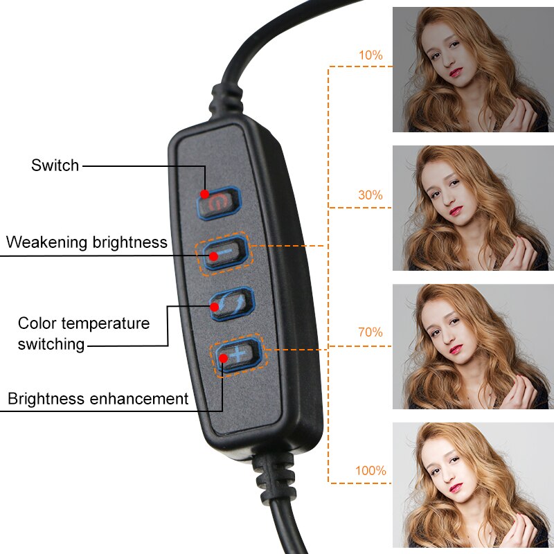 16/26cm Selfie Ring Dimmable Light