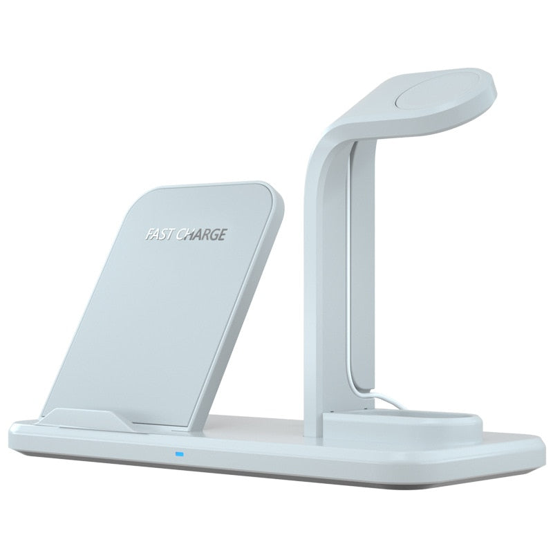 3-in-1 iPhone Wireless Charger for Mobile Phone Fast-Charging Dock Stand