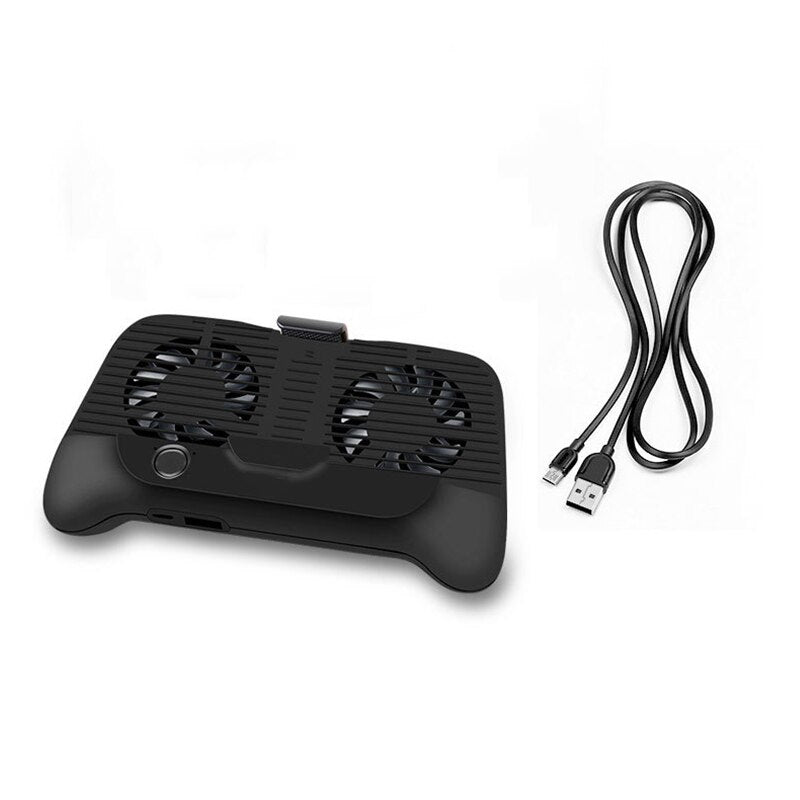 Mobile Phone Cooler Cooling Fan Gamepad Holder Stand 1800 mAh Power Bank Radiator Mute