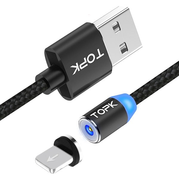 R-Line1 LED Magnetic Cable USB Type-C & Micro USB Cable Braided Wires Magnet Charger Cable