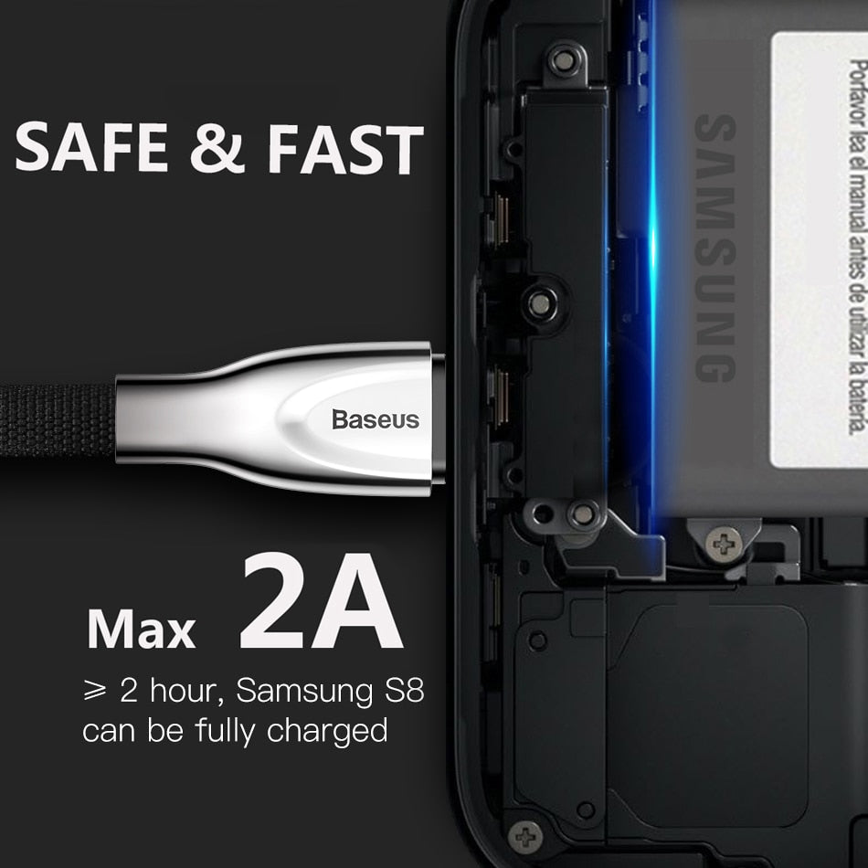 Type C Quick Charge Cable For Samsung S9 Huawei Mate10 Xiaomi MiA1 Mobile Phone Data Cable 2A Fast Charging Charger Cable