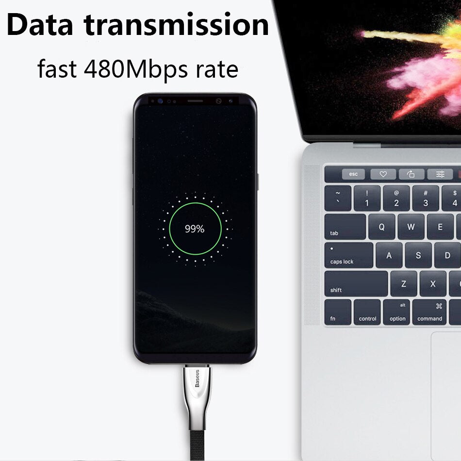 Type C Quick Charge Cable For Samsung S9 Huawei Mate10 Xiaomi MiA1 Mobile Phone Data Cable 2A Fast Charging Charger Cable