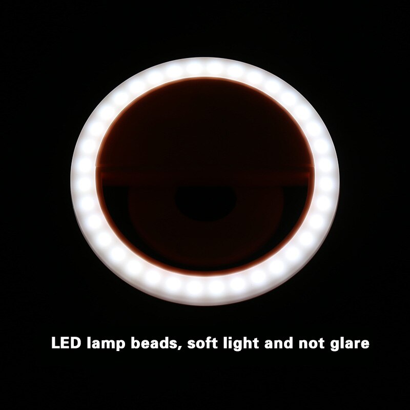 USB Charge led selfie lamp Portable Flash Led Camera Phone Photography Ring Light Enhancing