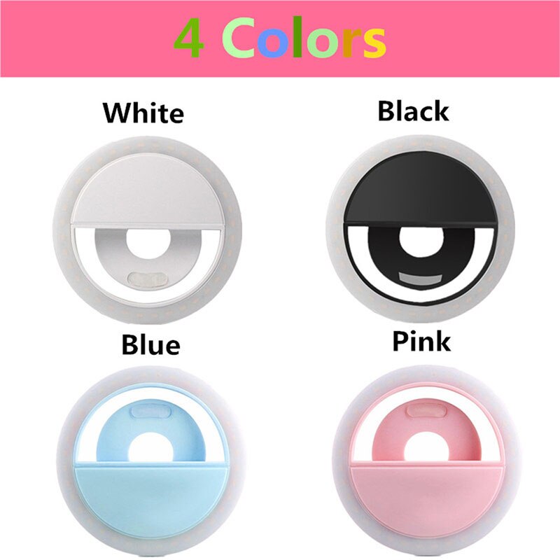 USB Charge led selfie lamp Portable Flash Led Camera Phone Photography Ring Light Enhancing