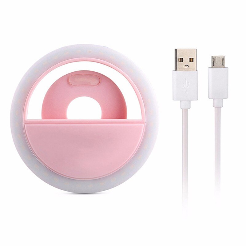 USB Charge led selfie lamp Portable Flash Led Camera Phone Photography Ring Light Enhancing
