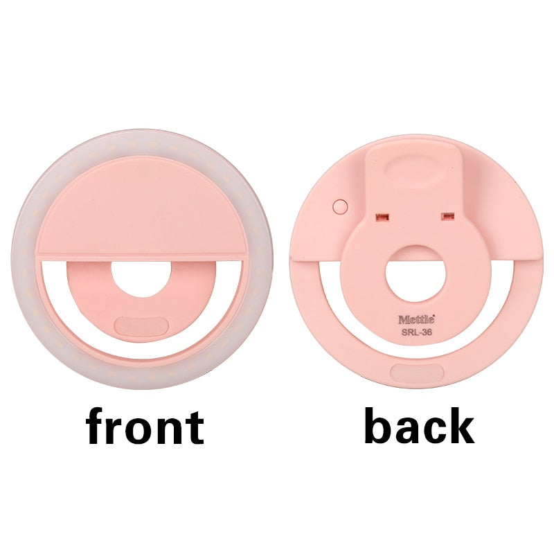 USB Charge led selfie lamp Portable Flash Led Camera Phone Photography Ring Light Enhancing