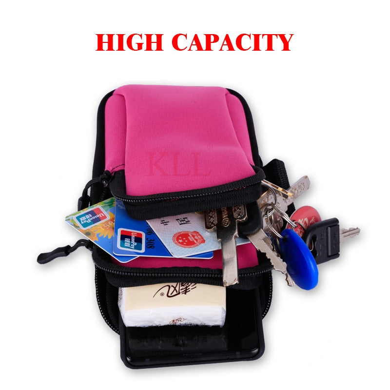 Universal 6'' Waterproof Sport Armband Bag Running Jogging Gym Arm Band Mobile Phone Bag Case