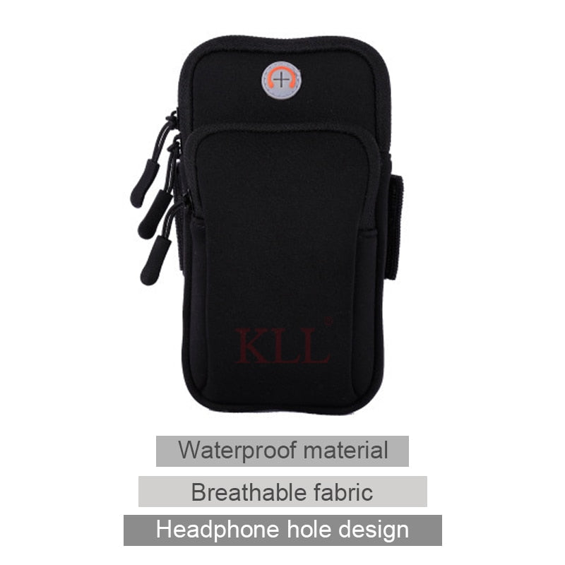 Universal 6'' Waterproof Sport Armband Bag Running Jogging Gym Arm Band Mobile Phone Bag Case