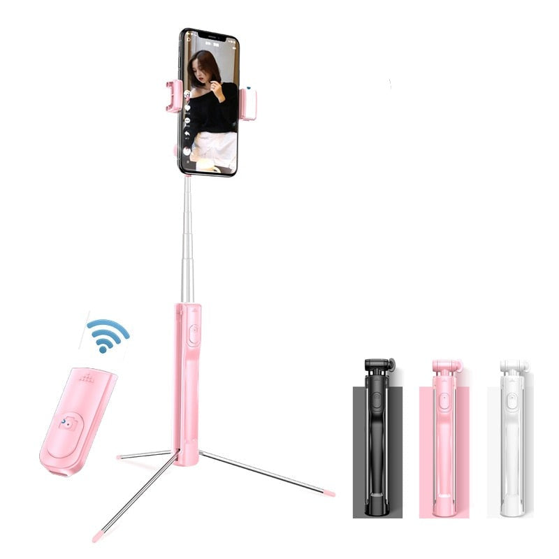 Phone Fill Light led Bluetooth Selfie Stick Tripod holder 4 in 1 LED lighting Monopod Selfie Stick