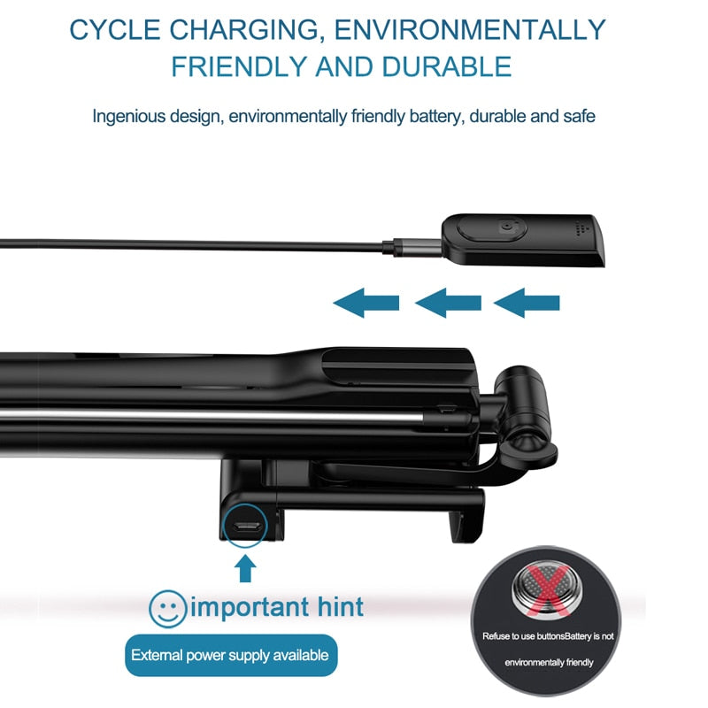 Phone Fill Light led Bluetooth Selfie Stick Tripod holder 4 in 1 LED lighting Monopod Selfie Stick